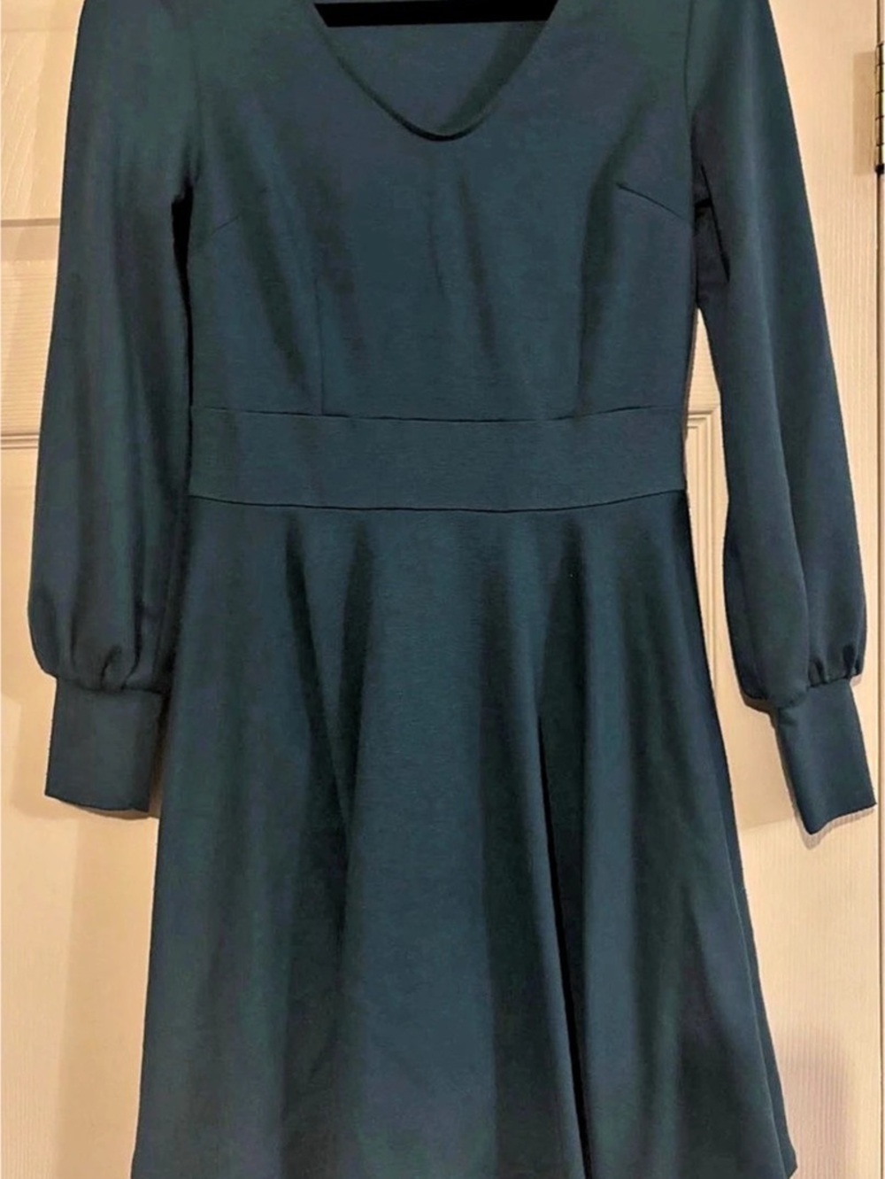 Long Sleeve Green Midi Dress